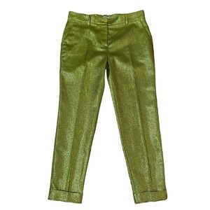 P.A.R.O.S.H. Yellow Metallic Pants Size Large